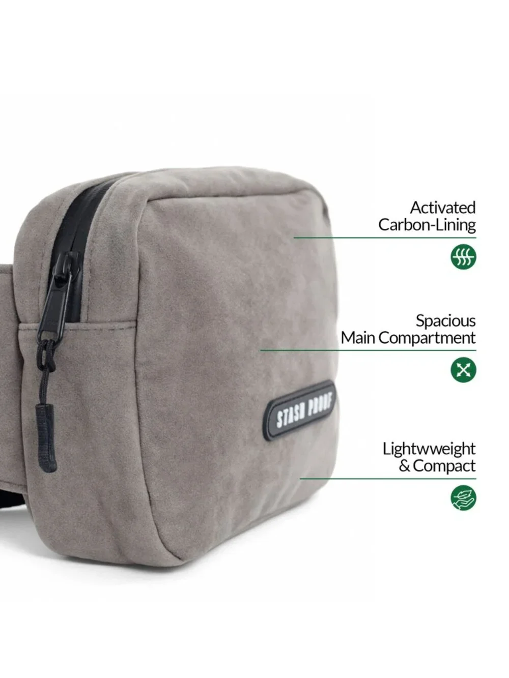 Stash Proof Odor Resistant Shadow Unisex Fanny Pack Belt Bag for Gym, Outdoor